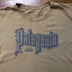 PATAGONIA Allen Peters Design Men’s L Beige Graphic T-shirt 100% Cotton 2014